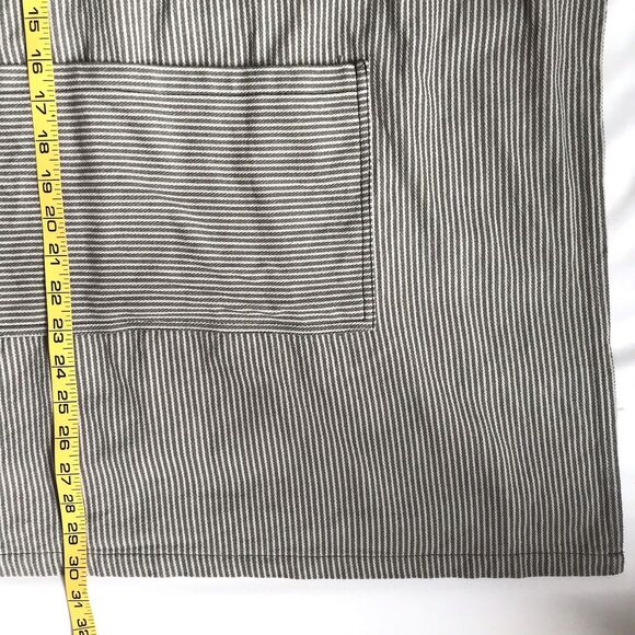 PAMPERED CHEF Consultant Apron Gray Striped Embroidered PC Spoon Cotton EUC - Picture 6 of 7